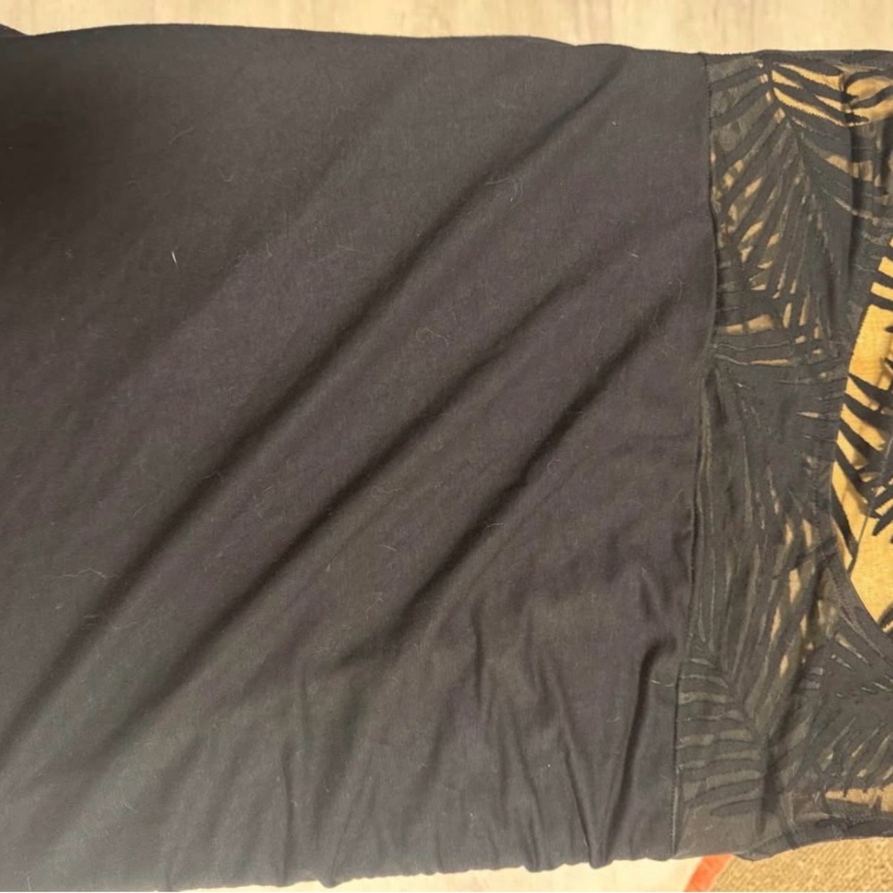 George Black Sheer Leaf Shirt